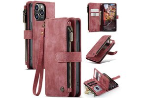 Caseme - iPhone 14 Pro - Portemonnee hoes - Rood