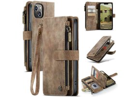 Caseme - iPhone 14 Plus - Portemonnee hoes - Bruin