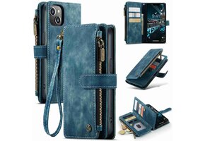 Caseme - iPhone 14 Plus - Portemonnee hoes - Blauw