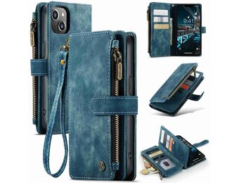 Caseme - iPhone 14 Plus - Portemonnee hoes - Blauw