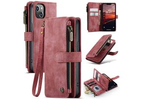 Caseme - iPhone 14 - Portemonnee hoes - Rood