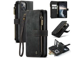 Caseme - iPhone 14 - Portemonnee hoes - Zwart