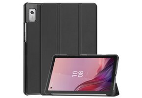 Lunso - Lenovo Tab M9 (9 inch) - Tri-Fold Bookcase hoes - Zwart