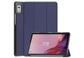 Lunso - Lenovo Tab M9 (9 inch) - Tri-Fold Bookcase hoes - Donkerblauw