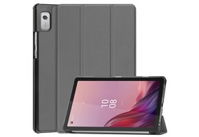 Lunso - Lenovo Tab M9 (9 inch) - Tri-Fold Bookcase hoes - Grijs