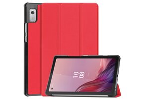 Lunso - Lenovo Tab M9 (9 inch) - Tri-Fold Bookcase hoes - Rood