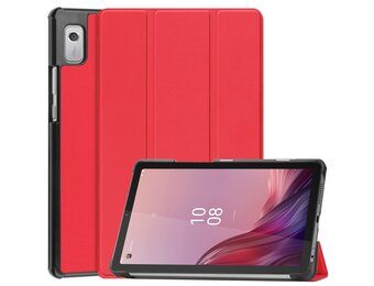 Lunso - Lenovo Tab M9 (9 inch) - Tri-Fold Bookcase hoes - Rood
