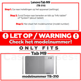Lenovo Tab M9 (9 inch) Tri-Fold Bookcase hoes - Don't Touch