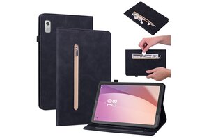 Lunso - Lenovo Tab M9 (9 inch) - Luxe Bookcase hoes - Zwart