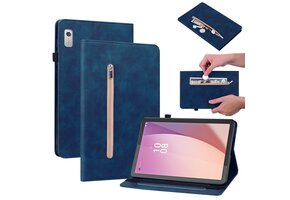 Lunso - Lenovo Tab M9 (9 inch) - Luxe Bookcase hoes - Donkerblauw