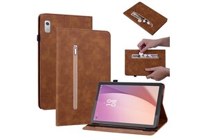 Lunso - Lenovo Tab M9 (9 inch) - Luxe Bookcase hoes - Bruin