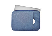 Lunso - Stijlvolle zachte neopreen sleeve hoes 15 inch - Lichtblauw