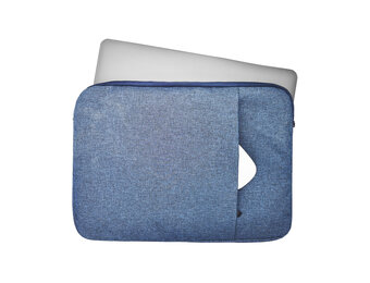 Lunso - Stijlvolle zachte neopreen sleeve hoes 15 inch - Lichtblauw
