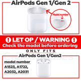 AirPods 1 en AirPods 2 softcase hoesje - Donkerblauw