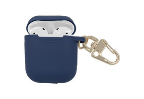 Høyde - AirPods 1 / 2 - Softcase hoesje - Donkerblauw