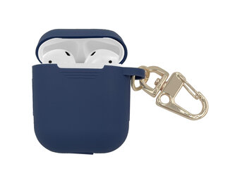 Høyde - AirPods 1 / 2 - Softcase hoesje - Donkerblauw