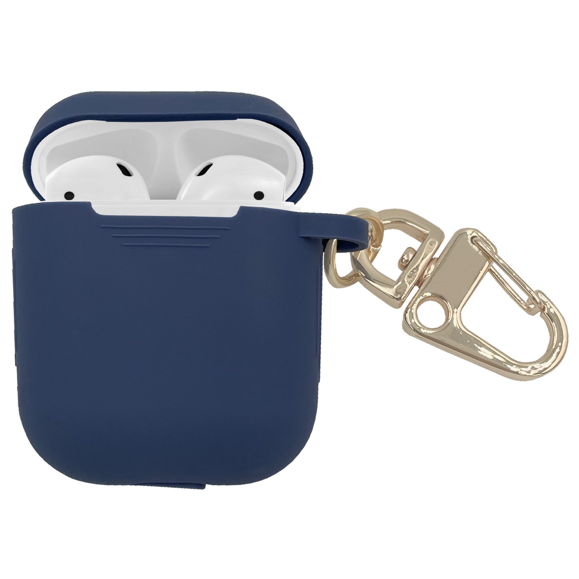 Høyde - AirPods 1 / 2 - Softcase hoesje - Donkerblauw