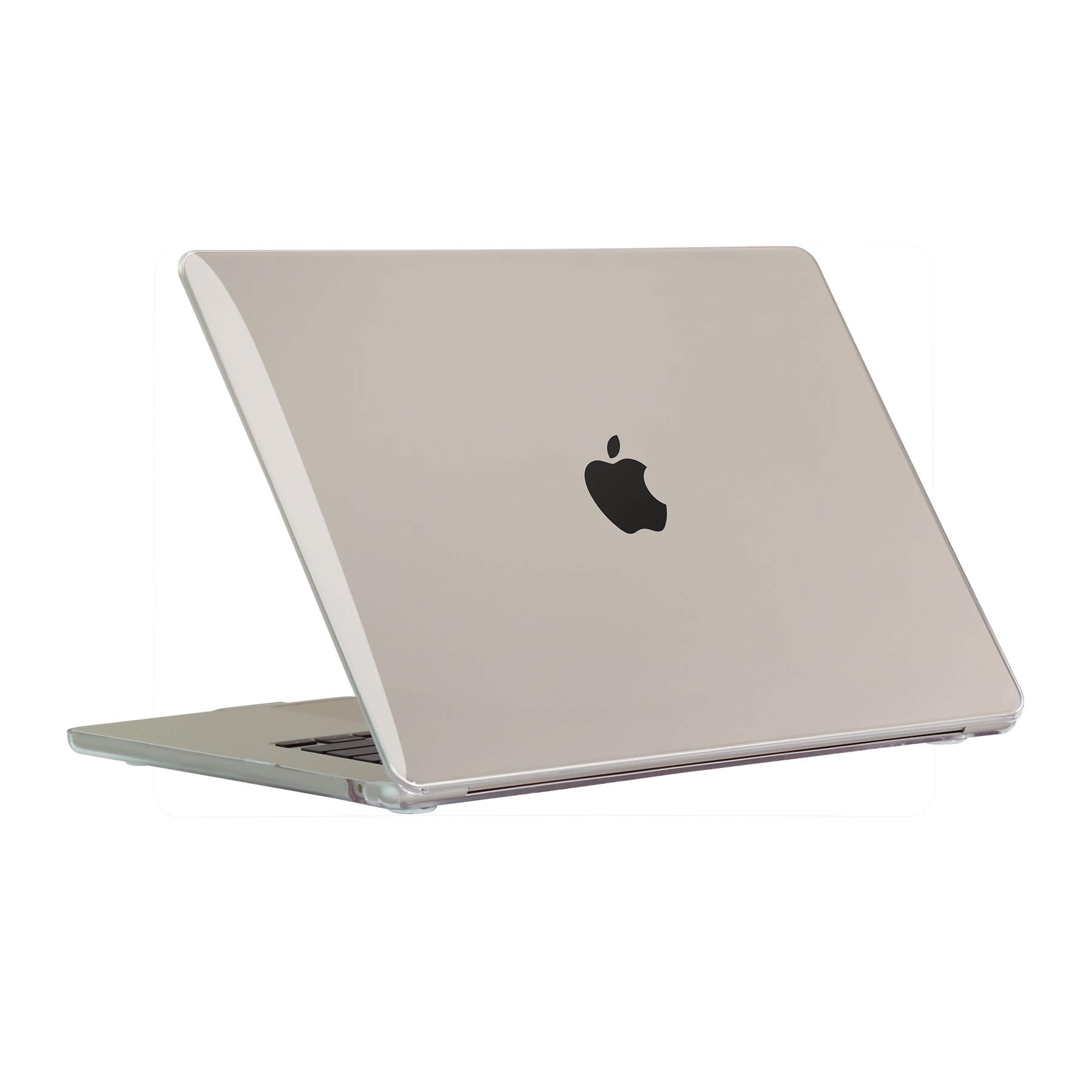 MacBook Air 15 inch (2023-2026) cover hoes case - Glanzend Transparant