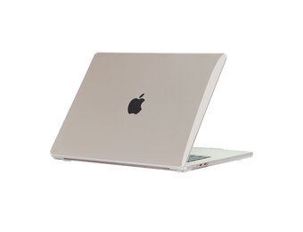 Lunso MacBook Air 15 inch (2023-2025) cover hoes - case - Glanzend Transparant
