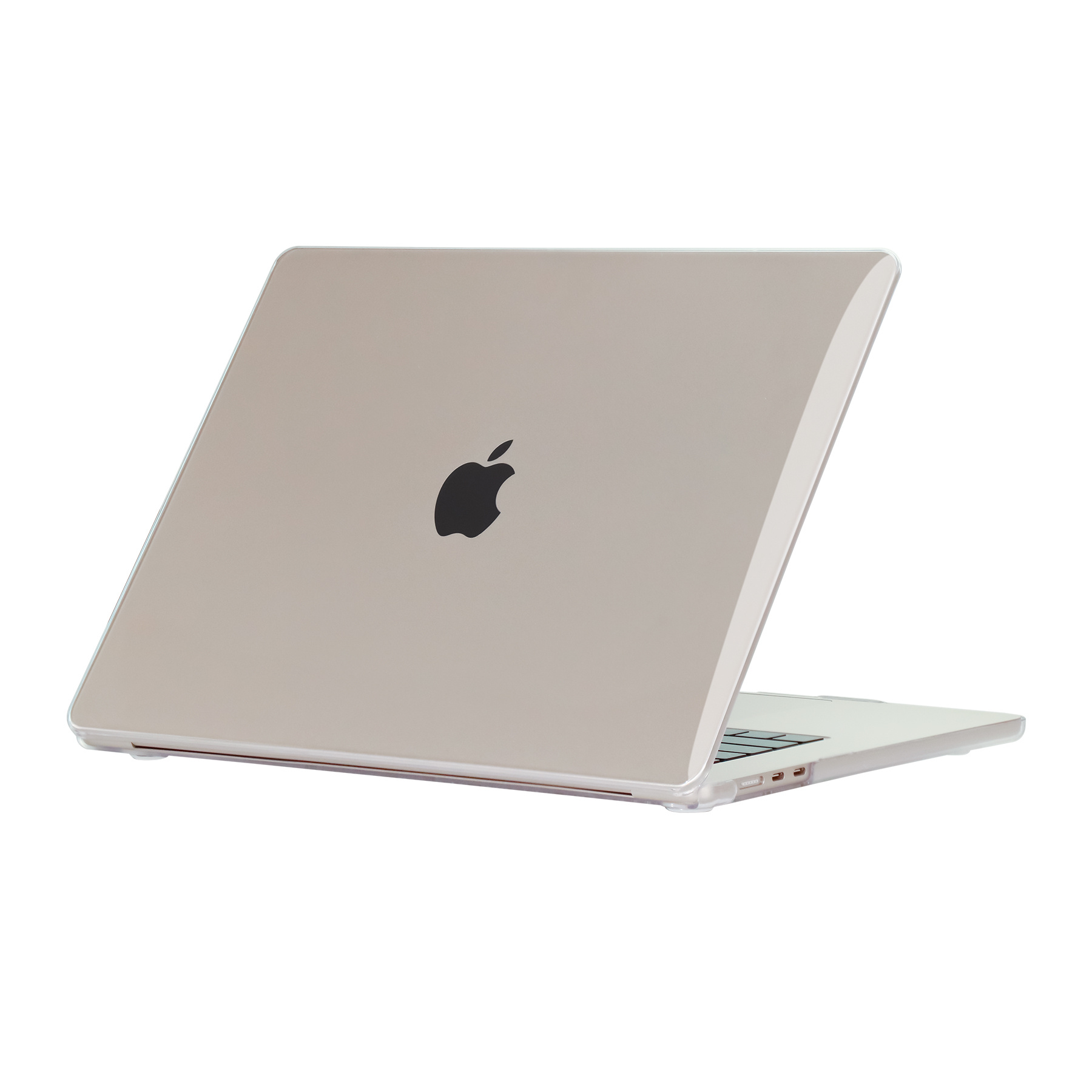MacBook Air 15 inch (2023-2026) cover hoes case - Glanzend Transparant