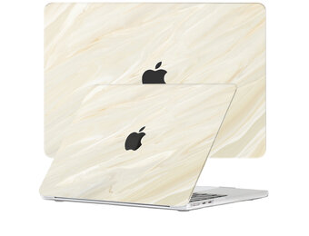 Lunso MacBook Air 15 inch (2023-2025) cover hoes - case - Creamy Vibes