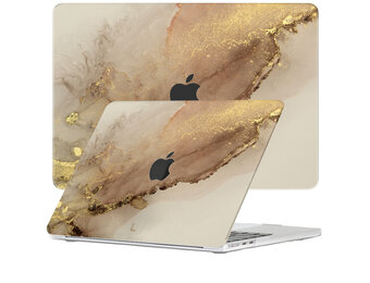 Lunso MacBook Air 15 inch (2023-2025) cover hoes - case - Sweet Caramel