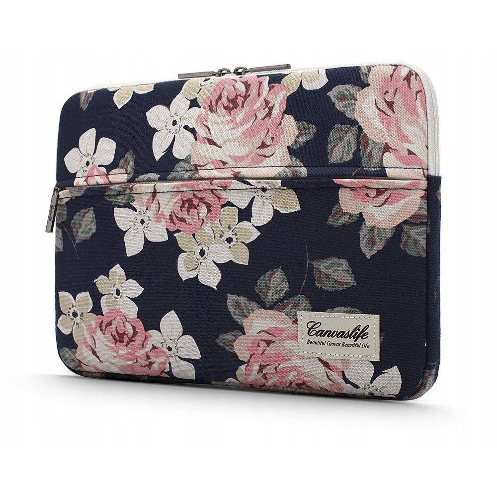 Laptop Sleeve voor 13 / 14 inch laptops - Navy Rose