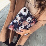 Laptop Sleeve voor 13 / 14 inch laptops - Blue Camellia
