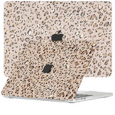 MacBook Air 15 inch (2023-2026) cover hoes case - Leopard Rose Gold