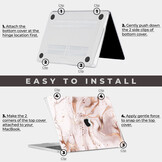 MacBook Air 15 inch (2023-2026) cover hoes case - Marble Vera