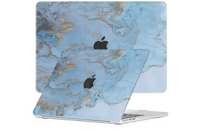 Lunso MacBook Air 15 inch (2023-2025) cover hoes - case - Marble Ariel
