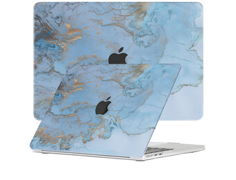 Lunso MacBook Air 15 inch (2023-2025) cover hoes - case - Marble Ariel