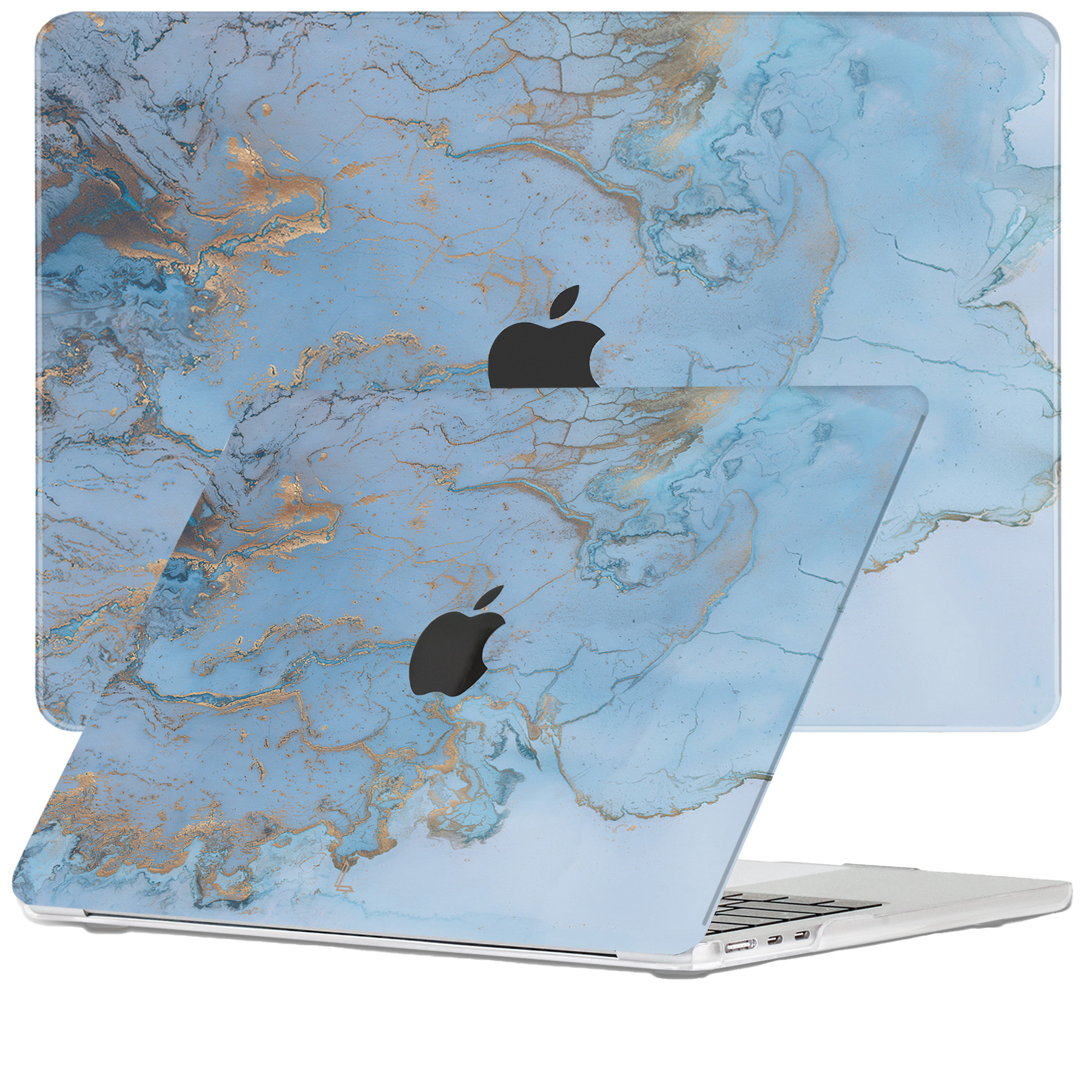 Lunso MacBook Air 15 inch M2/M3 cover hoes case Marble Ariel