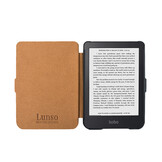 Kobo Clara 2E hoes (6 inch) Leren sleepcover - Cognac