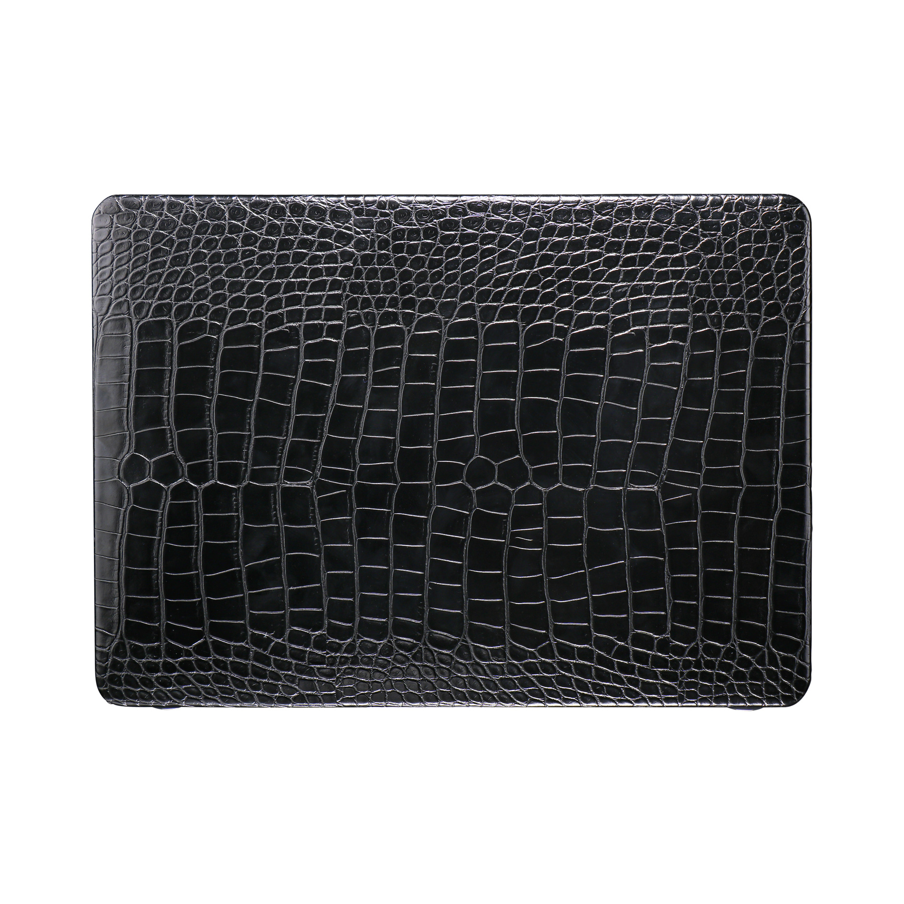 MacBook Air 15 inch (2023-2026) cover hoes case - Croco Zwart