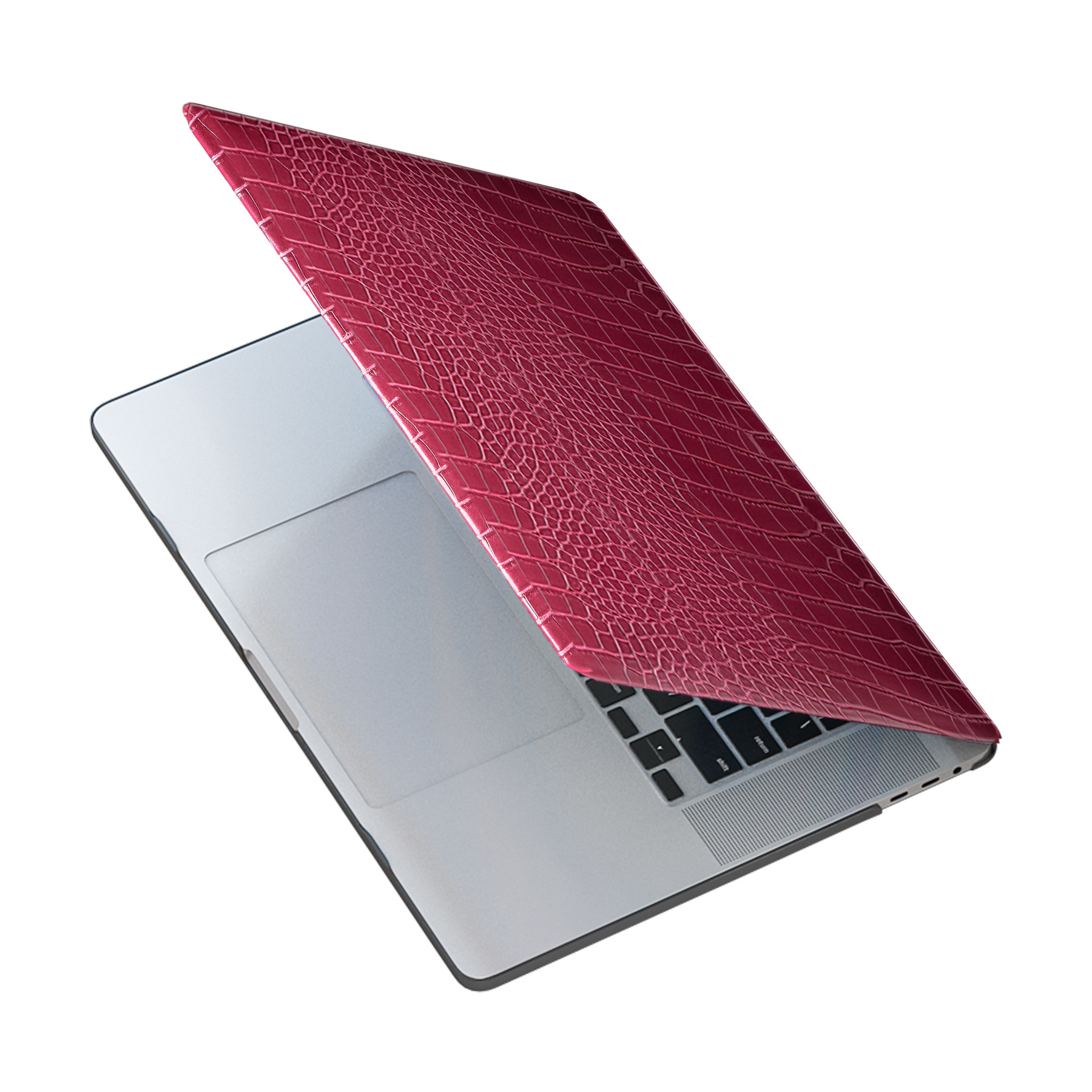 MacBook Air 15 inch (2023-2026) cover hoes case - Croco Fuchsia
