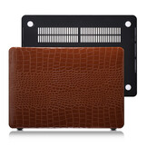 MacBook Air 15 inch (2023-2025) cover hoes case - Croco Bruin