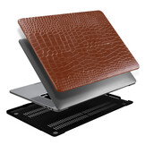 MacBook Air 15 inch (2023-2025) cover hoes case - Croco Bruin