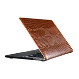 MacBook Air 15 inch (2023-2025) cover hoes case - Croco Bruin