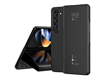 Lunso - Samsung Galaxy Z Fold5 - Window view cover hoes - Zwart