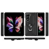 Samsung Galaxy Z Fold5 Armor backcover hoes met ringhouder - Zwart