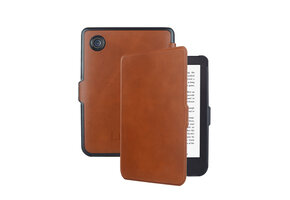 Lunso Kobo Clara 2E hoes (6 inch) - Leren sleepcover - Cognac