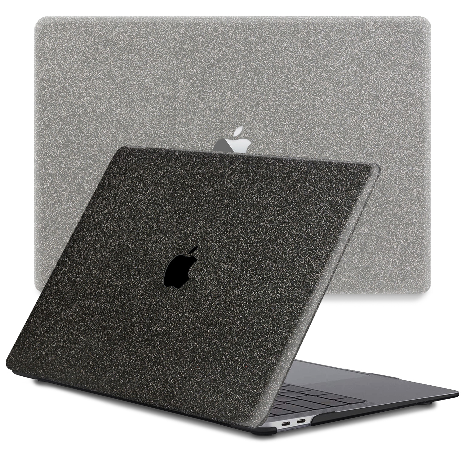Lunso - MacBook Air 15 inch (2023) - case hoes - Glitter Zwart