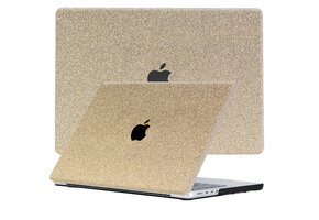 Lunso MacBook Air 15 inch (2023-2025) cover hoes - case - Glitter Goud