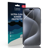 iPhone 15 Pro Max Duo Pack (2 stuks) Beschermfolie Full Covered Screen protector inclusief bevestiging tool