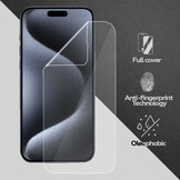 iPhone 15 Pro Max Duo Pack (2 stuks) Beschermfolie Full Covered Screen protector inclusief bevestiging tool
