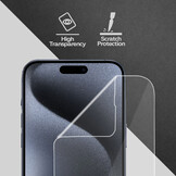 iPhone 15 Pro Max Duo Pack (2 stuks) Beschermfolie Full Covered Screen protector inclusief bevestiging tool