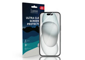 Lunso - iPhone 15 - Duo Pack (2 stuks) Beschermfolie - Full Cover Screen protector