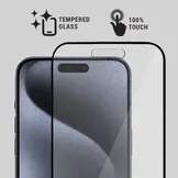 iPhone 15 Pro Gehard beschermglas met Zwarte Rand (Screenprotector)