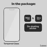 iPhone 15 Pro Gehard beschermglas met Zwarte Rand (Screenprotector)